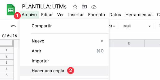 Crear copia de hoja de Google Sheets