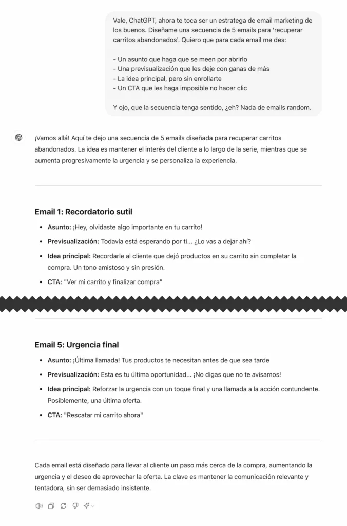 Prompts para ChatGPT – 3 El gurú del email marketing 2